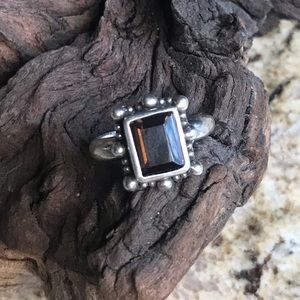 Smokey Topaz Sterling Silver Ring